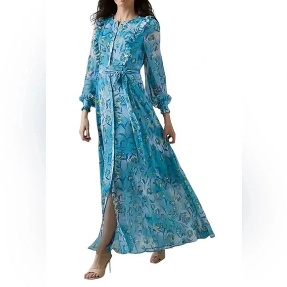 Prabal Gurung paradise blue maxi dress size 3X - Picture 1 of 16